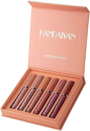 6 Colours Velvet Liquid Lipstick Set