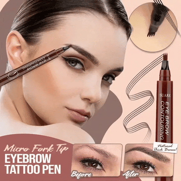 Eyebrow Tattoo Pen Waterproof 4 Points Eyebrow Pen Long Lasting Liquid